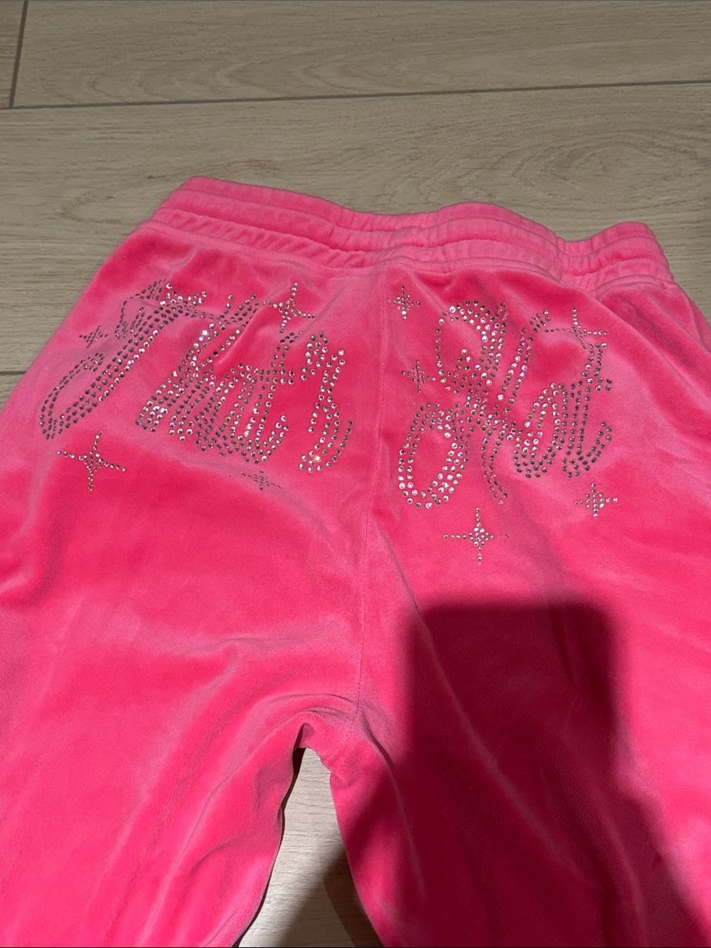 Pink Paris Hilton velour pants size XS